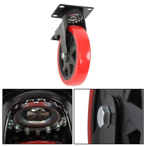 DURAFORCE Caster Wheels, Heavy Duty 6 Inch Casters Set of 4, Locking Swivel Casters Wheels