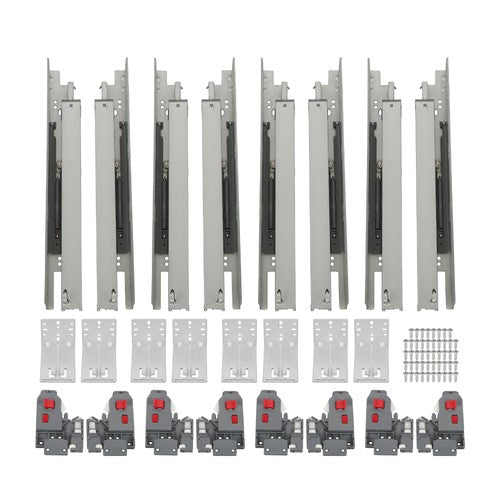 DURAFORCE 4 Pairs Undermount Drawer Slides 15 inch Undermount Soft Close Drawer Slides