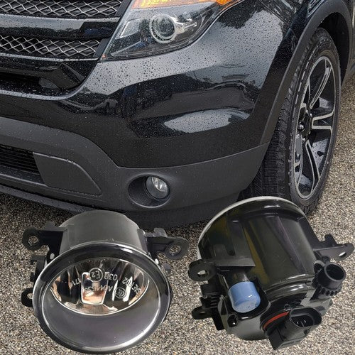 DURAFORCE For Ford Explorer 2011-2015 Clear Front Bumper Driving Fog Light Replacement