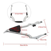 DURAFORCE For CVO Touring Road King Glide Street Chrome 22'' Backrest Sissy Bar New