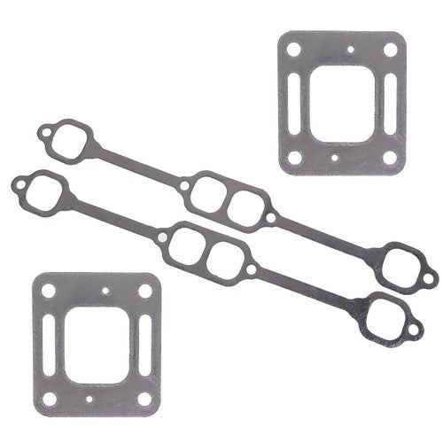 DURAFORCE For Mercruiser 5.0 mpi 5.7 350 mag riser block v8 elbow kit Gasket Manifold