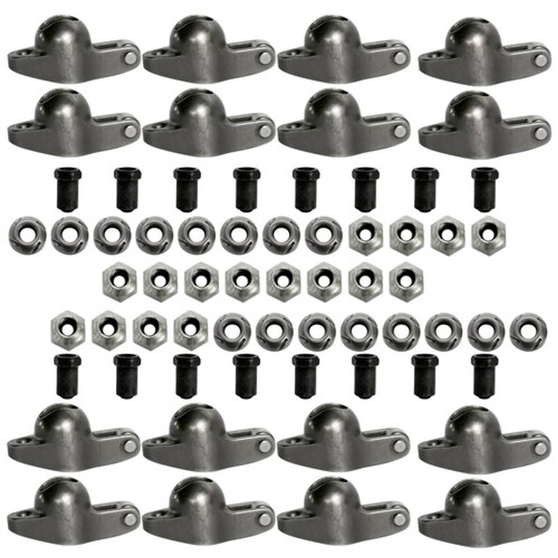 350 Rocker Stds 16Pcs Steel Roller Rocker Arms for Small Block Chevy 350 1.6 Ratio 3/8 ...