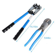 DURAFORCE Battery Cable Lug Crimping Tool Wire Crimper For 10-0AWG with Cable Cutter
