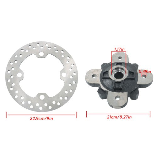 DURAFORCE Front Wheel Hub Bearing Studs Brake Rotor For Polaris Ranger 570 900 1000 13-19
