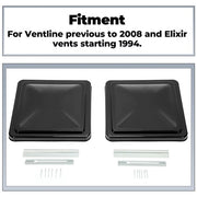 DURAFORCE 2 Roof Vent Cover 14" x 14" Replacement Lid For Camper RV Trailer Motorhome
