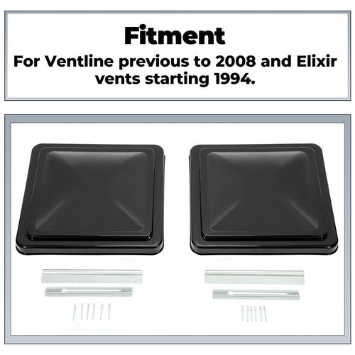 DURAFORCE 2 Roof Vent Cover 14" x 14" Replacement Lid For Camper RV Trailer Motorhome