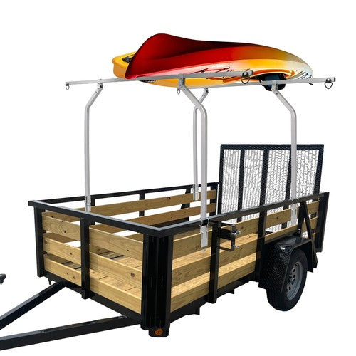 Universal Cross Bar System Kit For Utility Trailer With Raised Side Rails