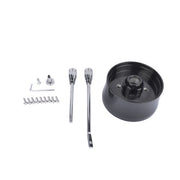 DURAFORCE Manual Column Floor Shift Tilt Steering Column w/ Wheel Adapter No Key Black 32"