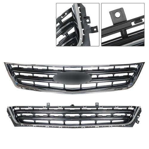 DURAFORCE 2PCS Black Front Upper & Lower Grille For Chevrolet Impala 2014-2020 Chrome New