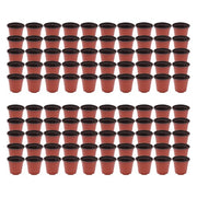 DURAFORCE 100Pcs Flowers Nursery Cup Children's Room Nursery Plastic Plant Pot 14X13X9cm