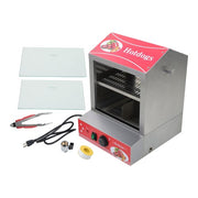 DURAFORCE 27L Hot Dog Machine Hot Dog Steamer with Bun Warmer 500W 175 Hotdogs 40 Buns