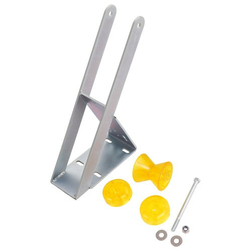 DURAFORCE Universal Boat Trailer Winch Stand Seat Steel With Yellow Roller For Winch Posts