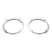 DURAFORCE Fog Light Cover Bezel w/Chrome Ring For Honda Pilot 2012 2013 2014 2015 LH & RH