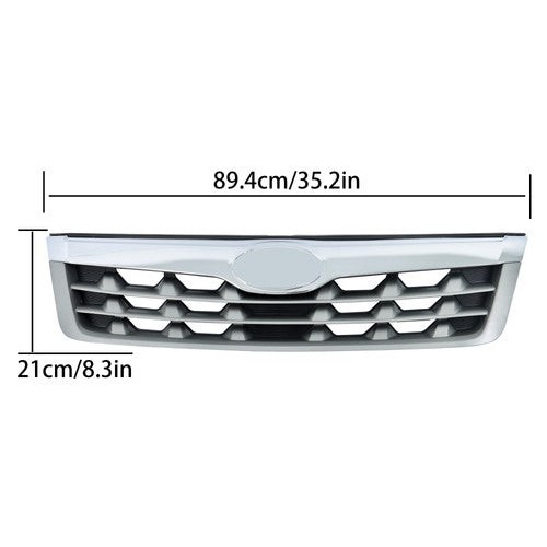 DURAFORCE Front Bumper Upper Grille Replacement Plastic Gray For Subaru Forester 2011-2013