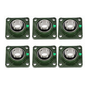DURAFORCE (6) UCF209-28 Solid Base Pillow Block Flange Mounted Bearing 1-3/4" Bore 4 Bolt