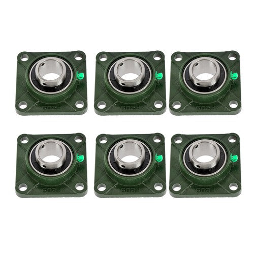 DURAFORCE (6) UCF209-28 Solid Base Pillow Block Flange Mounted Bearing 1-3/4" Bore 4 Bolt