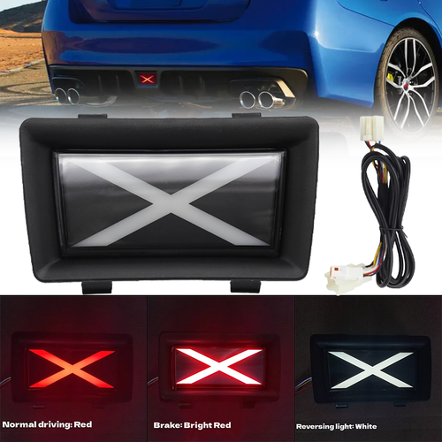 For 2015-2021 Subaru WRX STI Rear Bumper Red & White Brake Reverse Tail Light