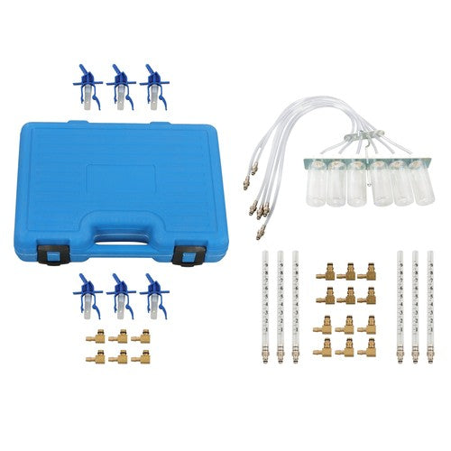 DURAFORCE 6 Cylinder Diesel Injector Flow Meter Tester Kit Common Rail Adaptor Leak Tools