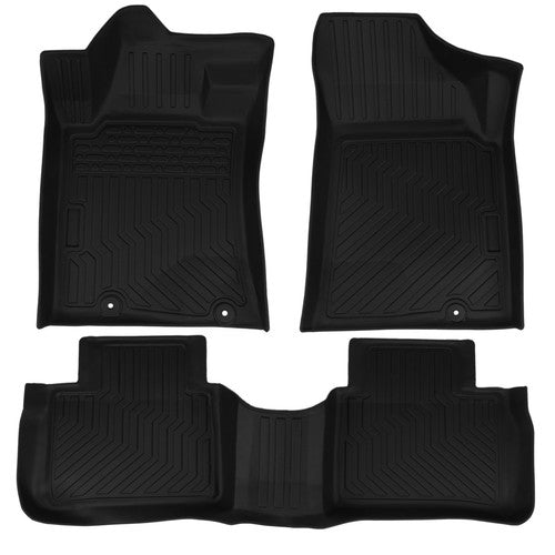 DURAFORCE TPE Floor Mats Liners for Nissan Altima 2014-18 All Weather Car Floor Mats Black