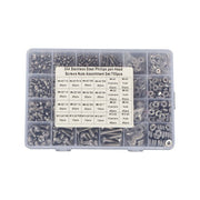 DURAFORCE 700 Pack Stainless Steel nut and bolt combination kit 4-40#6-32#8-32#10-24