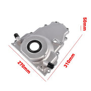 DURAFORCE Timing Cover with 10AN Twin Turbo Oil Drain Fittings for LS Gen IV GM LS 6.2L