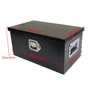 DURAFORCE For Pickup Trailer Black Aluminum Diamond Plate 20"×12"×9.5" Tool Box w/Keys