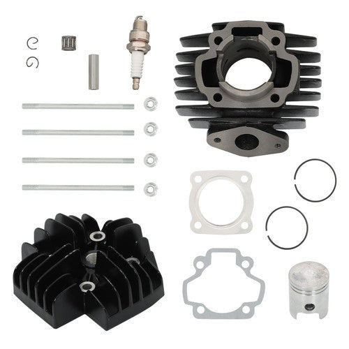 DURAFORCE 50cc Engine Piston Cylinder Head Top End Kit For 1979-2009 Yamaha PW50