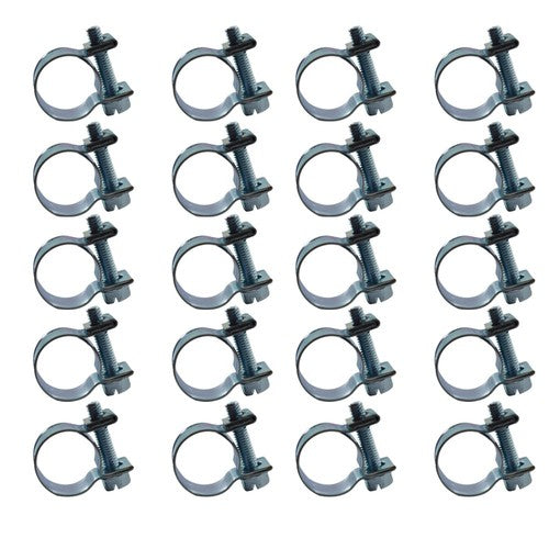 DURAFORCE 20Pieces 19/32" 13mm - 15mm Fuel Injection Hose Clamp / Fuel Clamps New