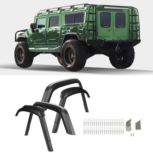 DURAFORCE 8Pcs Fender Flares Overfender With Hardware For Hummer H1 Humvee HMMWV