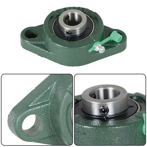 DURAFORCE 10PCS UCFL202-10 Pillow Block Flange Bearing 5/8" Bore 2 Bolt Solid Base