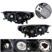 DURAFORCE Left+Right Side Clear Front Headlights Headlamps For Toyota Highlander 2014-2016