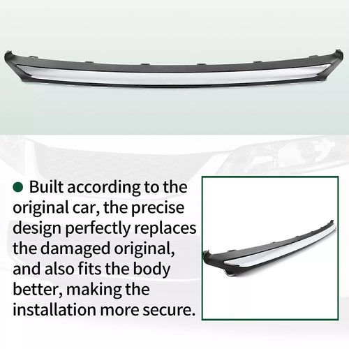 For 2013 2014 2015 Honda Accord Front Bumper Lower Grille Chrome Molding Trim