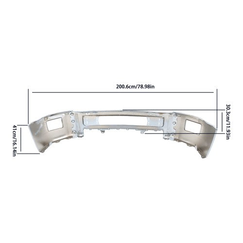 DURAFORCE Split Front Bumper For Chevrolet Silverado 2500 3500 2015-19 Without Sensor Hole