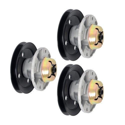 DURAFORCE AM121342 AM115720 AM116065 3x Spindle Assembly w/Pulley For John Deere AM115528