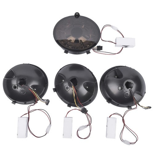DURAFORCE 4Pcs LED Brake Tail Lights Black Fits for Chevrolet Corvette C6 Coupe 2005-2013