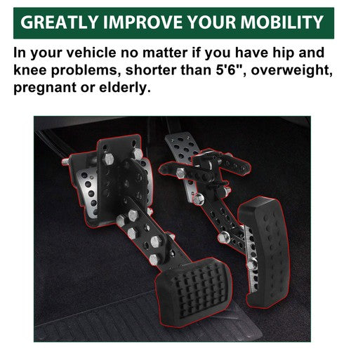 DURAFORCE Universal Gas and Brake Pedal Extenders for Cars,Go Kart,Ride on Toys Adjustable