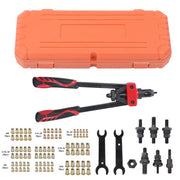 DURAFORCE Rivet Nut Tool Kit,14" Rivnut Tool Kit with 100PCS Rivet Nuts,7 Metric Mandrels