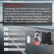 DURAFORCE Portable Pneumatic Air Pressure Brake Kit and Clutch Bleeder Valve System Kit