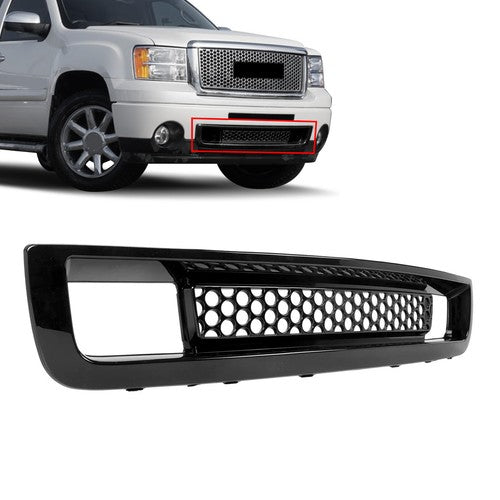 DURAFORCE Lower Bumper Mesh Grille Gloss Black for 07-13 Sierra 1500 Denali Pickup
