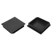 DURAFORCE For RV Camper Truck Trailer 4" Square Rubber Bumper Plug End Cap Cover - 2 Pack