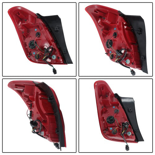 DURAFORCE Chrome Housing For Chevy Trax 2017-2022 LED Passenger/Right Tail Light Red&Clear