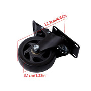 DURAFORCE 4 Inch Universal Heavy Duty Swivel Caster Wheels × 4 with Brakes Black