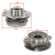 DURAFORCE 4pcs Wheel Hub Bearing Assembly Front/Rear For Audi A4 A5 A6 Q5 S4 S5 All Models