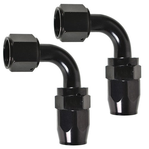 DURAFORCE Set of 2 10AN AN10 90° 90 Dgree Fuel Swivel Fitting Hose End Oil Fuel Adaptor