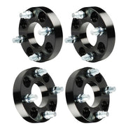 DURAFORCE 4× 1" For Golf Cart Black Wheel Spacers 1/2x20 Studs Bolt Pattern 62mm Hub Bore
