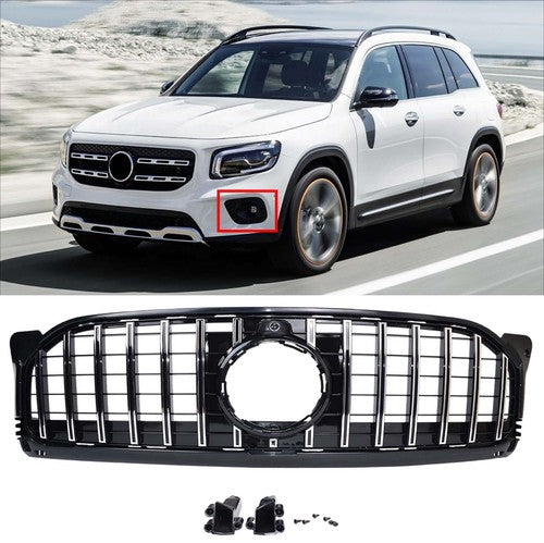 DURAFORCE For Mercedes X247 W247 GLB GLB250 2020-2023 Chrome GT Style Grill Front Grille