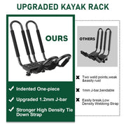 DURAFORCE Set of 4 PCS Canoe Boat Kayak Roof Rack Car SUV Truck Top Mount J-Bar Holder