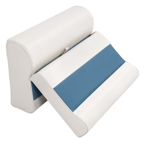 DURAFORCE #8WD95-1B-204 28" Pontoon Bench Seat Cushion Set White/Navy/Blue
