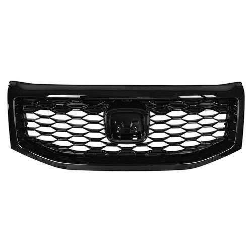 Gloss Black Front Bumper Upper Honeycomb Style Grille Fit 2012-2015 Honda Pilot
