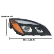 DURAFORCE For Freightliner Cascadia Full LED Black Housing Headlights Headlamps 2018-2023